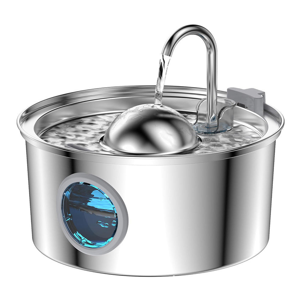 Stainless steel pet water fountain for cats and dogs