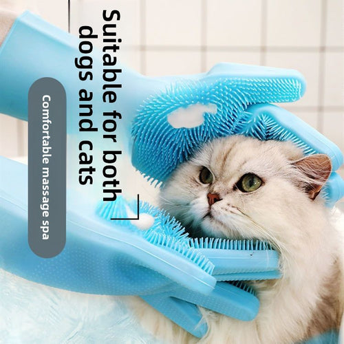 Pet Bathing Gloves Scrub Brush