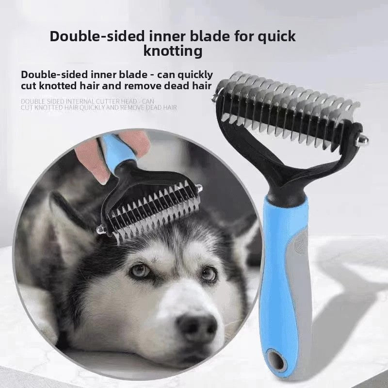 Double-Sided Pet Detangling and Thinning Comb