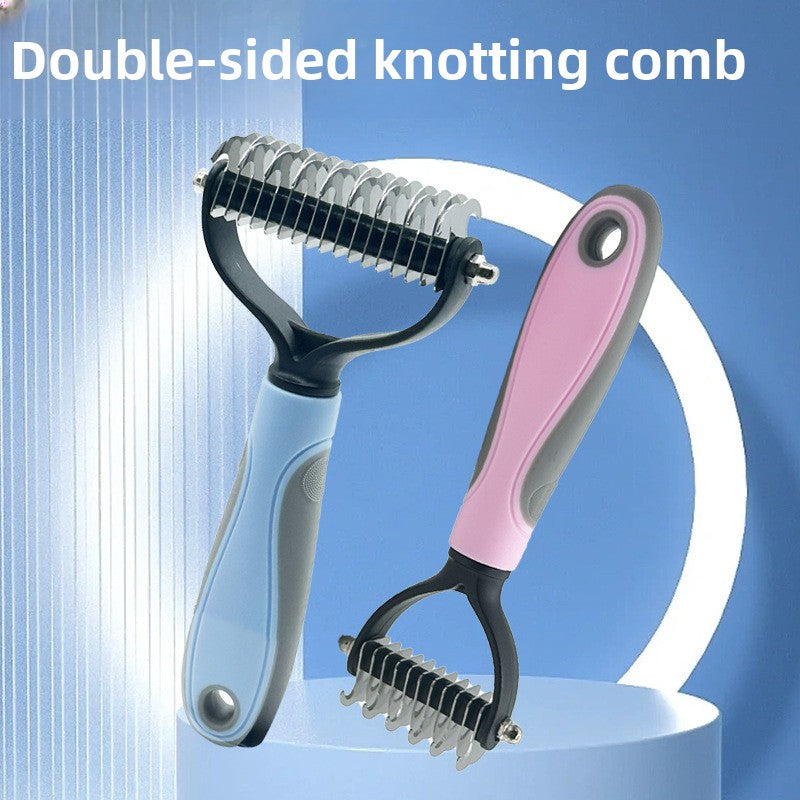 Double-Sided Pet Detangling and Thinning Comb